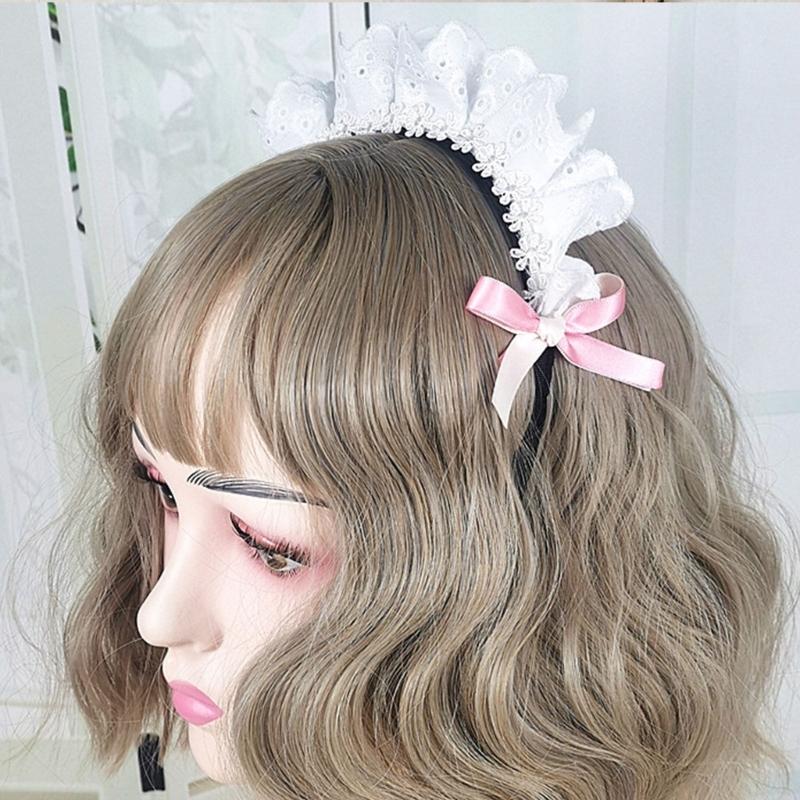 Maid Headbands Women Girls Lolitas Headbands Soft Fabric Headwear Lovely Hair Band for Role Playing and Fashion