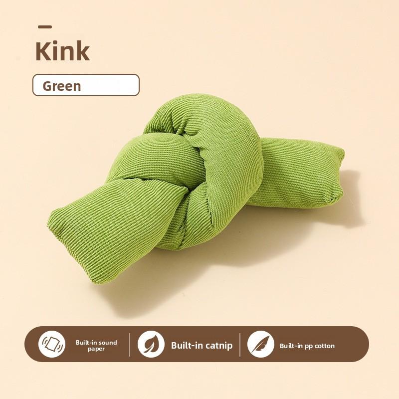 

Игрушка-подушка-конфета для кошки, Инструмент для дразнения кошки, Игрушка для кошки, Прочная и устойчивая к царапинам тряпичная кукла, Британская короткошерстная, Саморазвлечение и скука зелёный