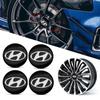4pcs 56mm Aluminum Alloy Car Wheel Center Decal Hub Sticker For Hyundai Tucson Solaris I30 Creta Ix35 I40 Veloster Santafe