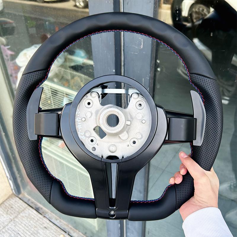 Suitable for BMW F30 F10 F31 F20 E90. The Steering Wheel Is Made of Leather Material and Can Be Changed from Old To New