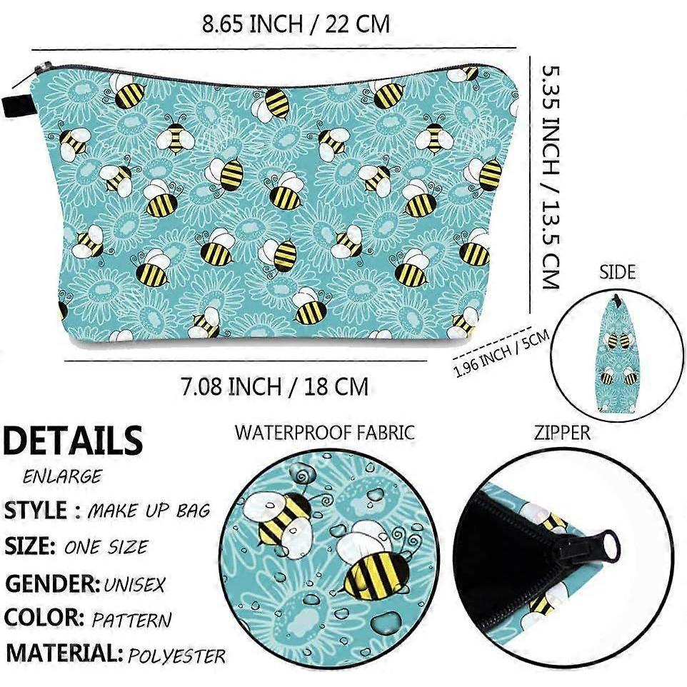 Allover print Makeup Bag Cosmetic Bag Organizer Makeup Pouch Toiletry Pouch
