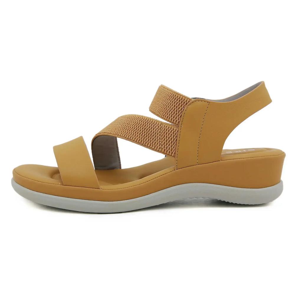 Chaussures Grandes Tailles 36-42 pour Femmes Mode Été Femmes Sandales de Plage Rétro Bout Rond Chaussures Décontractées Confortables Sandales à Plateforme