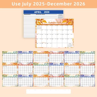 2025-2026 Kleiner Schreibtischkalender - Stehender Desktop-Kalender (Juli 2025-Dezember 2026) Täglicher Wöchentlicher Planer Organizer Klappkalender