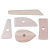 5Pcs/Set Wooden Scrapers Clay Pottery Tools Clay Knife Profile Rib Bundle Foot- Shaper Sculpture Ceramics Molding Tool
