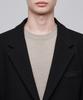 Musinsa Standard Wool Blend Melton Daddy Shoulder Oversized Blazer [Black]