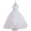 2024 Embroidered Princess Wedding Dress for Girls with Bow Tail