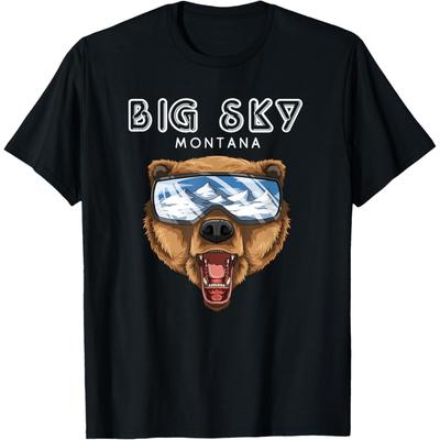 Montana Big Sky - USA Grizzly Ski T-Shirt