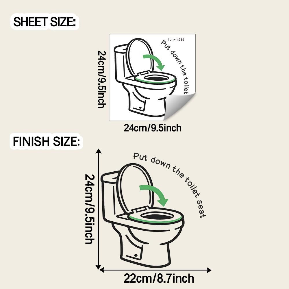 English Slogan for Bathroom and Toilet Decoration and Beautification Wall Stickers
