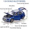 1:24 Q5 Rs7 Alloy Car Diecast Model Toys Front Wheel Steering 6 Doors Opened Sound Light Pull Back For Boyfriend's Birthday Gift