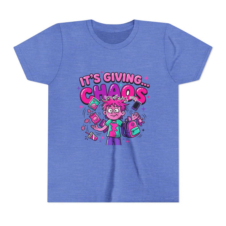 Toddler Tee | Playful Chaos Cartoon Illustration, Neon Colors Graphic 110