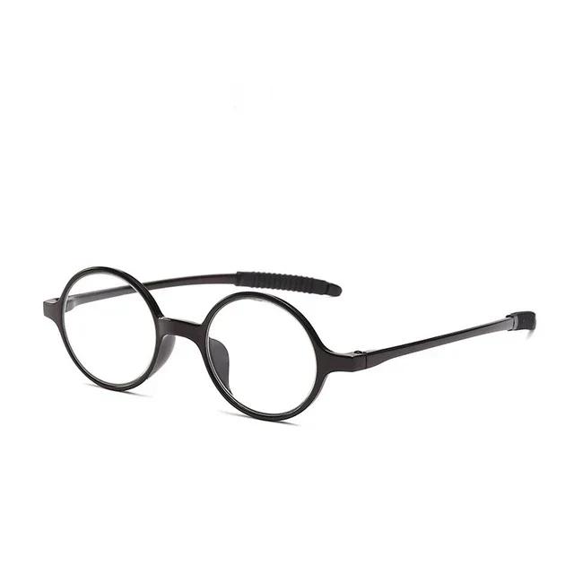 

Очки для пресбиопии с линзами из смолы высокой четкости Новые круглые очки для чтения Многоцветная круглая мягкая оправа из поликарбоната Очки для дальнозоркости +200