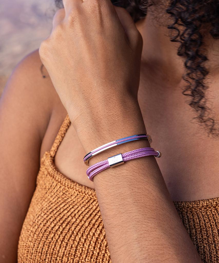Pig&Hen (Women'S) Little Louise Bracelet - Lilac Purple X Silver