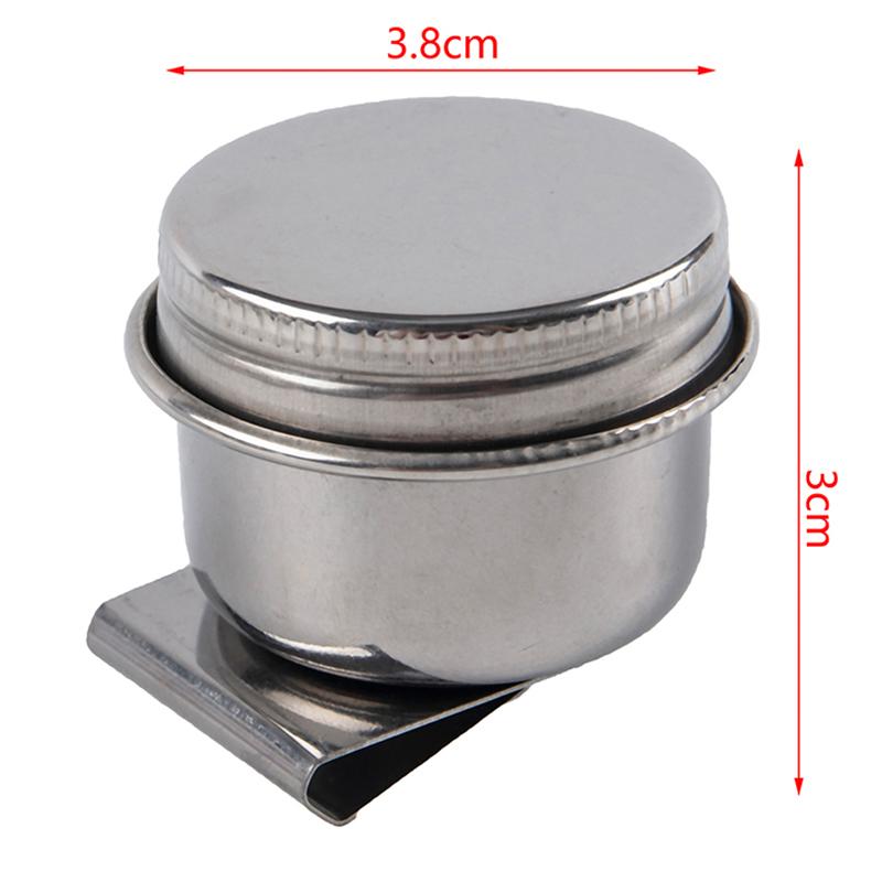 Painting Oil Pot Portable Stainless Steel Oil Painting Palette Cup with Lid