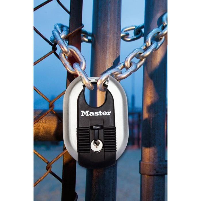 MASTERLOCK Cadenas Excell Titanium 60mm 64mm Anse Octogonale