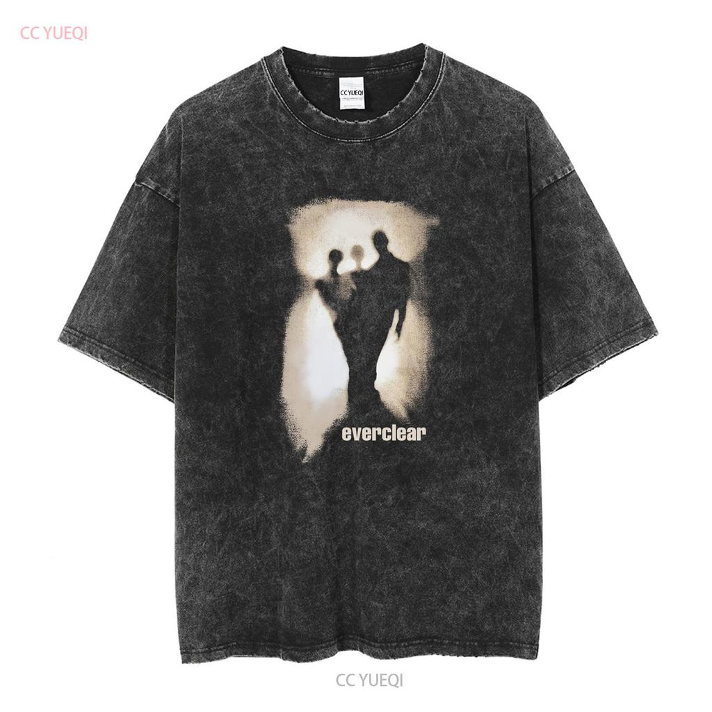 Vtg Everclear Band Music Tour Concert Cotton Black All Size T Shirt KK798 long sleeves vintage Washed Casual Unisex fashion