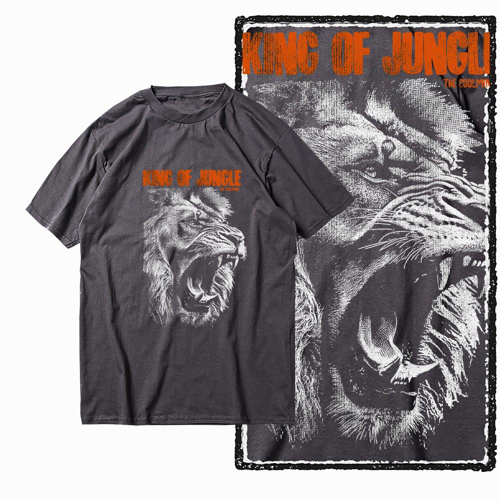 Coolmind MAV lion printed Exclusive graphic men T shirt 100% cotton big size streetwear men tshirt cool t-shirt tee shirts