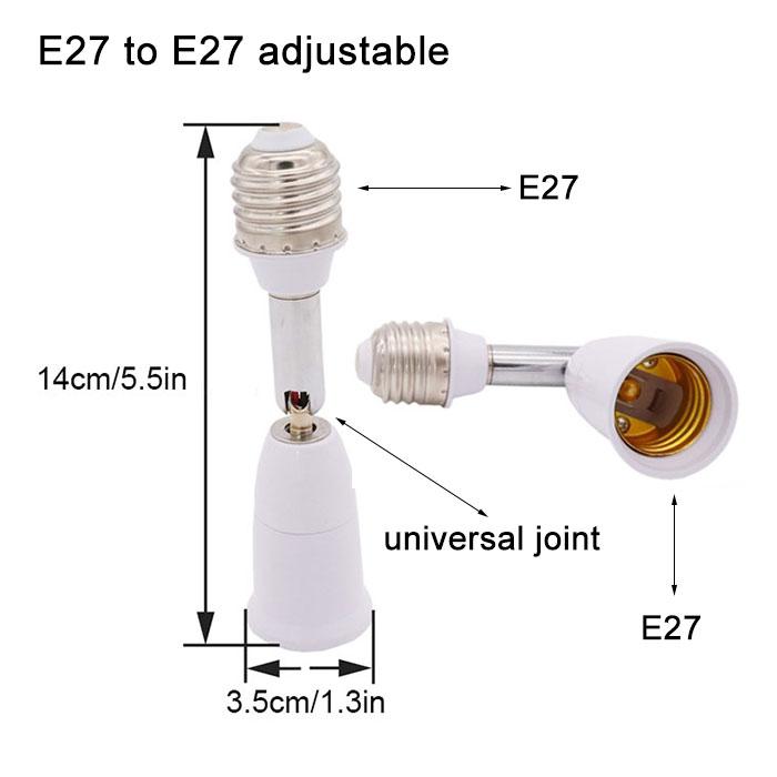 

1/6/15/30/60pcs E14 E27 B22 GU10 G9 Bulb Socket Adapter, White Plastic Lamp Base Extension Converter. E12 E26 Bulb Holder 1 piece