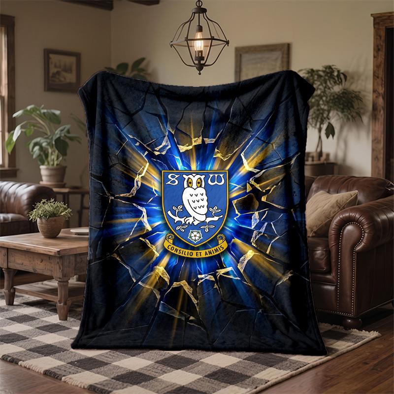 Sheffield Wednesday Football Print Flannel Blanket Soft Warm Sofa Bed Throw Blanket For Home Office Bedroom