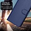 For iPhone Air Wallet Case with Strap Carbon Fiber Texture Leather Mobile Cover