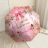 1pc Princess Flowers Automatic Folding Umbrella, Heavy Duty 8 Rib Iron Frame,  Suitable for Travel, Daily Use, Birthday, Decor Gift M0104039