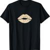 Desert Yellow Snake Kiss  Sexy Lips & Cool Retro Pattern T-Shirt