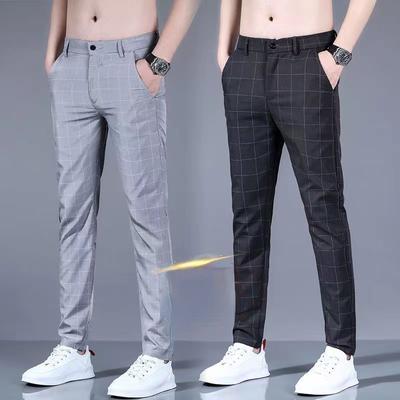 Sommer casual hosen männer stretch plaid hosen sport hosen außerhalb dünne abschnitt