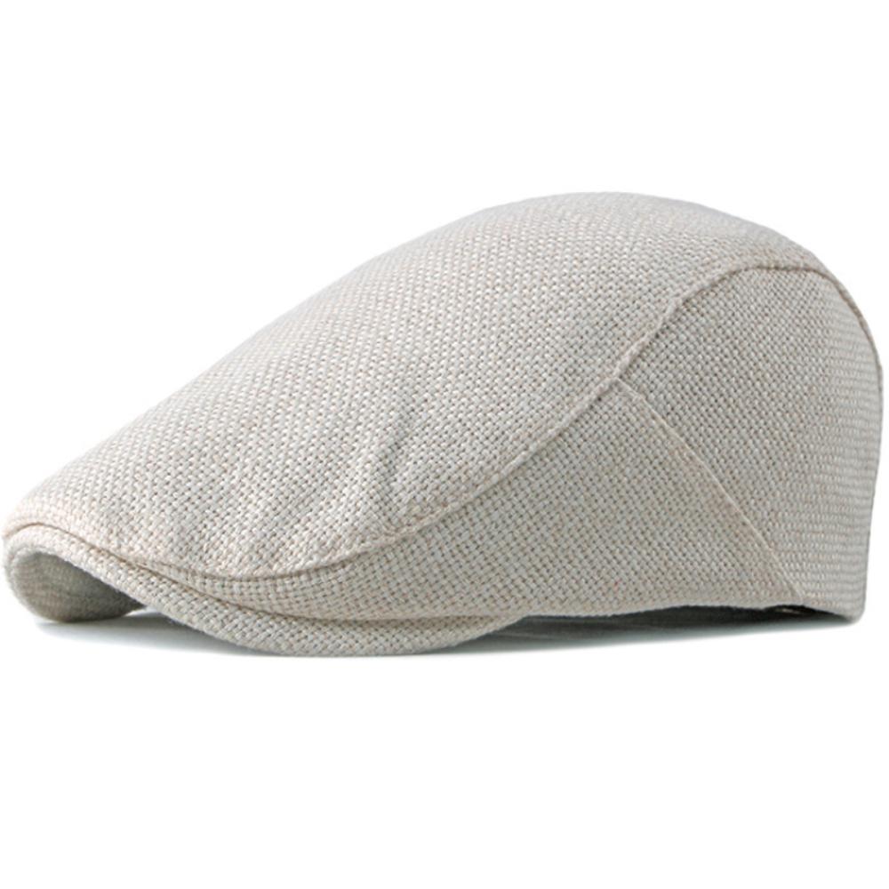 HT2277 Berets Spring Summer Autumn Men Women Cap Breathable Cotton Linen Ivy Flat Cap Male Female Beret Hat Adjustable Beret Cap