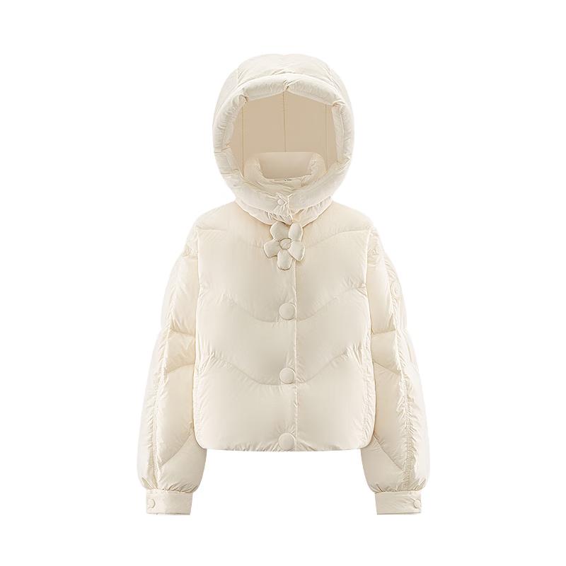 Allely Sweet Detachable Hooded Short Down Jacket