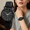Relógio de Quartzo Feminino Elegante Minimalista com Pulseira de Silicone Rosa, Mostrador Redondo Fofo com Números Arábicos de Fácil Leitura, Relógio para o Dia a Dia