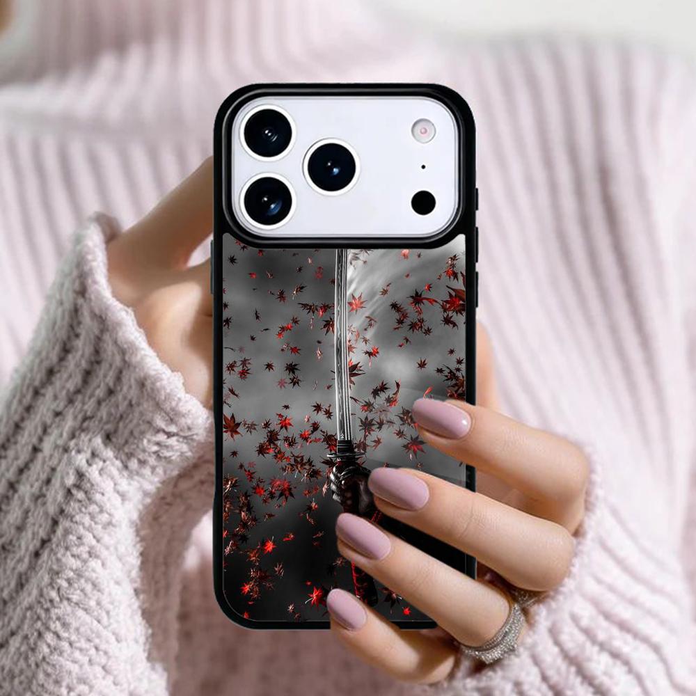 Japan Samurai Katana Phone Case For Apple iPhone 17 Air 16E 15 14 Plus 13 12 11 Pro Max Mini Funda Cover