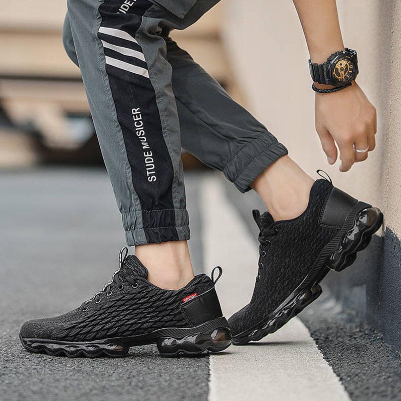 Air Cushion Running Stoßdämpfende Laufschuhe Herren Herbstschuhe Große Größe Herren und Damen Mesh Atmungsaktiv Authentischer Paartrainer