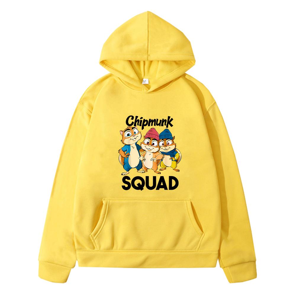 Kawaii alvin and chipmunks costume print hoodies Fleece Jacket y2k sweatshirt Cartoon pullover Autumn anime hoodie girls clothes