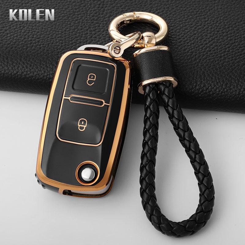 Tpu Car Key Case Cover For Vw Volkswagen Polo Tiguan Passat B5 B6 B7 Golf 4 5 6 Mk6 Jetta Lavida Skoda Octavia Seat Leon Altea
