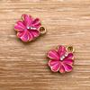 1pcs Rose Red Oil Drop Pendant Through The Alloy Earrings Diy Handmade Homemade Accessories Materials Multiple Styles