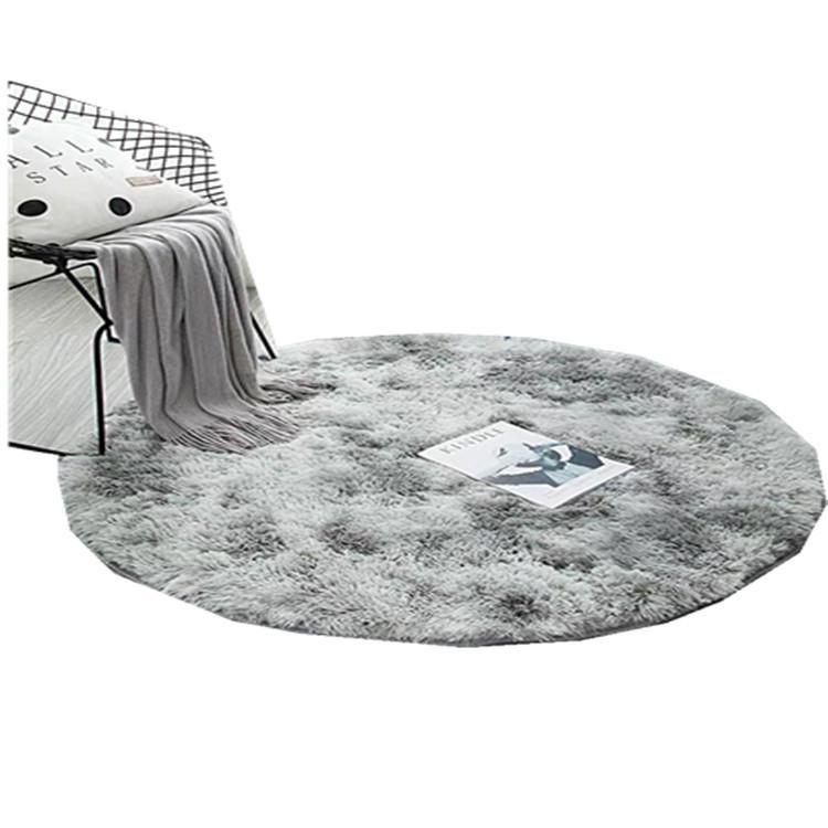 Anti Slip Circle Round Shaggy Fluffy Rug Living Room Bedroom Carpet Mat Floor