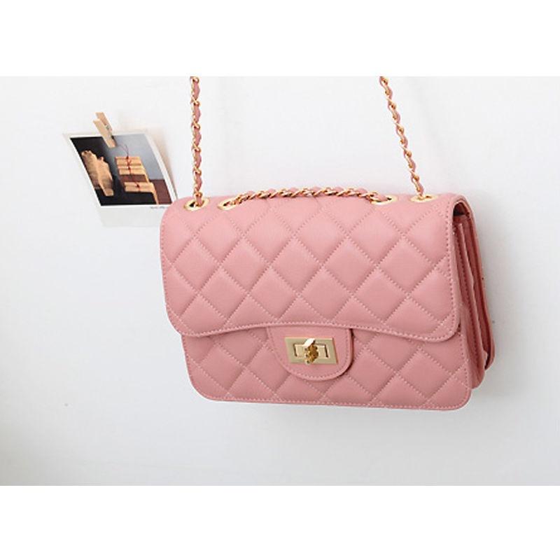 Trendy Hollow Chain Crossbody Bag With Lock Closure For Women