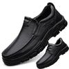 Men's Casual Autumn Leather Loafers - Top Layer Cowhide Big Head Hiking Shoes