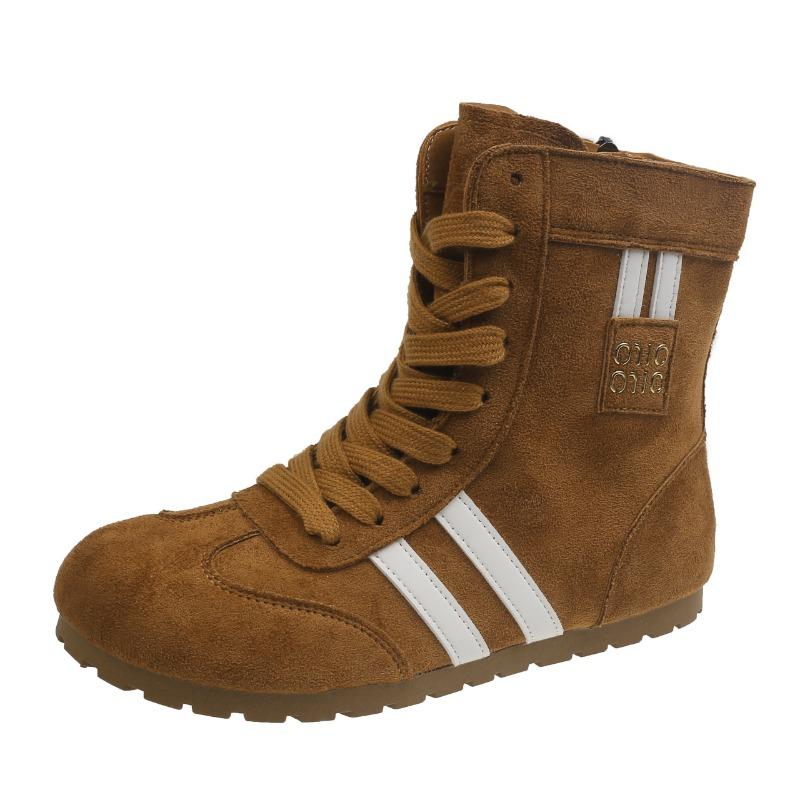 Women's new fashion boxing high-top shoes, high-end flat bottom, light and comfortable Martin boots