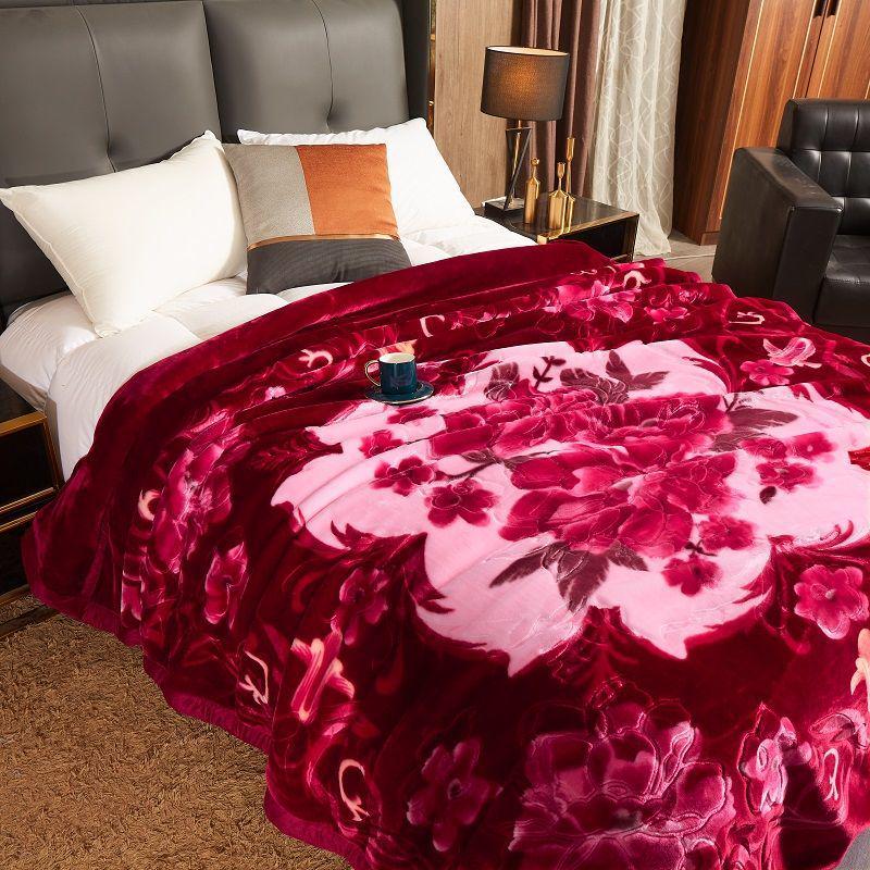 G5Z Double Layer Thickened Raschel Blanket - Cozy Autumn/Winter Quilt for Couples or Wedding Cover