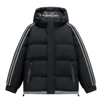 Zwei Riegel Herren Baumwolljacke, Lässige Baumwolljacke, Daunenjacke, Baumwollmantel, Brotjacke, Kapuzenjacke