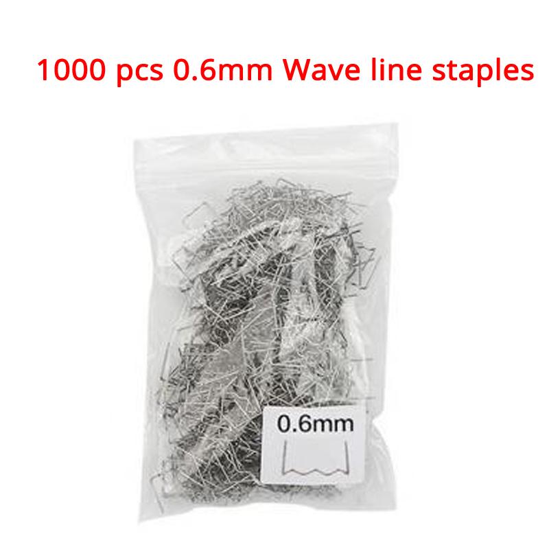 1000pcs Car Bumper Bodywork Plastic Stapler Repair Kit Welding Nails 0.6mm For Plastic Welder S Wave Staples Soldering Supplies