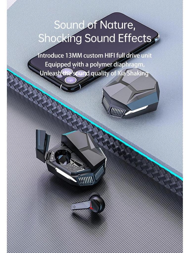 DX-26 Gaming Bluetooth Earbuds: Low Latency, Long Battery, Sports & Music