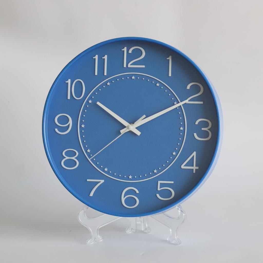12 Inch 30CM Silent Wall Clock, Creative and Fashionable, Three-dimensional Digital Minimalist Clock for Home Living Room