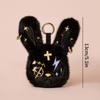 Portachiavi Peluche Coniglio Gotico di Halloween Accessori Fascino per Borsa Animale di Peluche Coniglio Portachiavi Bambola Coniglio Horror Ciondolo per Cellulare