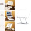 Ergonomic Acrylic Book Stand Height Adjustable and Angle for Reading Study and Cooking Foldable Portable Design
