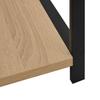 Small Bookshelf Black with Oak Finish 33.5 X 39.6 X 79.7 Cm