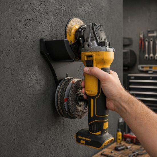 Organizador de Amoladora Angular, Montaje en Pared con Soporte para Almacenamiento de Discos, Soporte para Herramientas de Máquinas de Corte para Amoladora de Alta Resistencia, para Taller Garaje