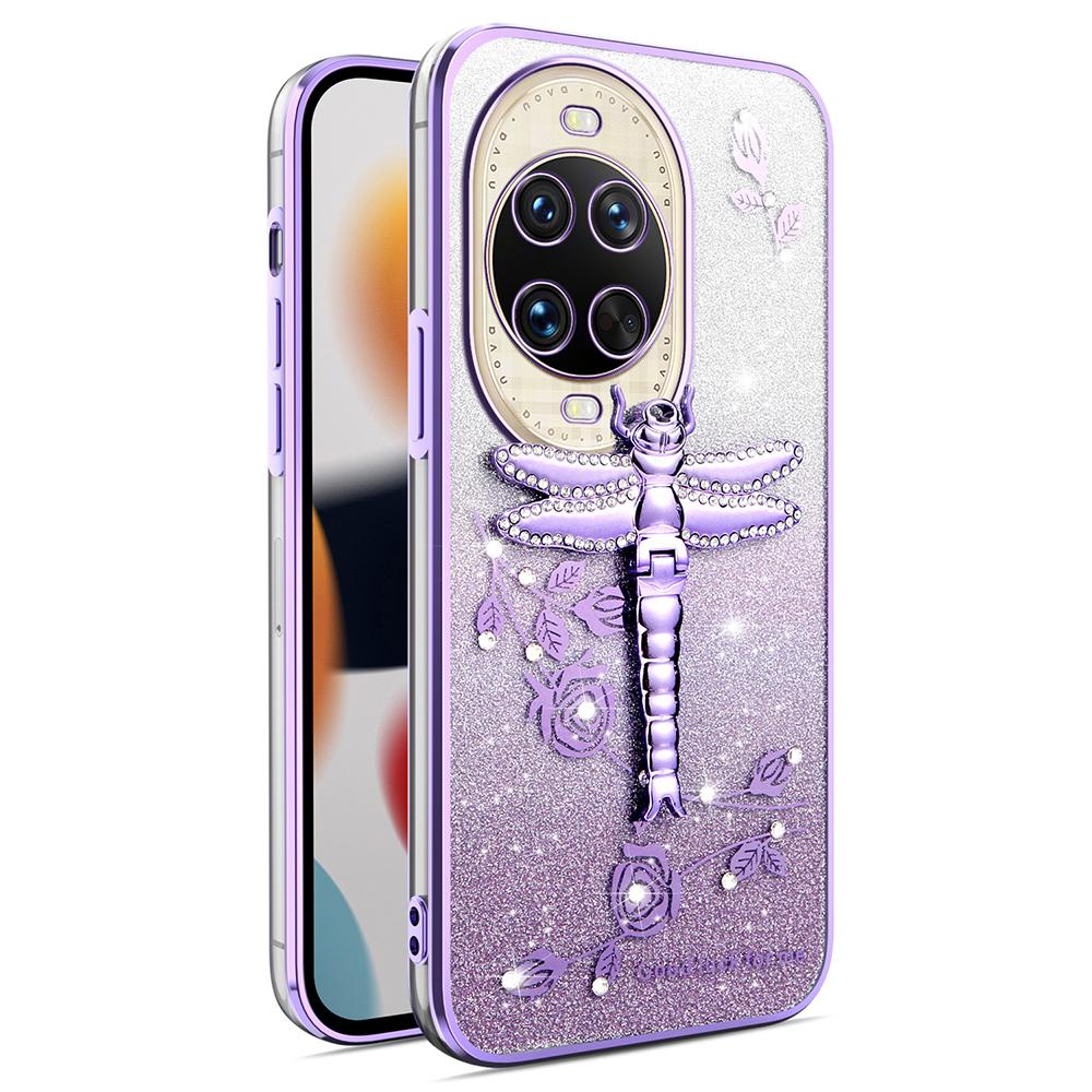 KADEM For Huawei nova 14 Ultra 5G Case Dragonfly Kickstand TPU Flowers Glitter Phone Cover