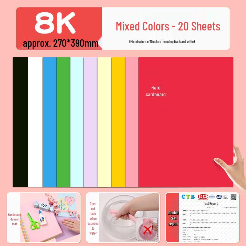 Macaron barevný karton A3/A4 4K/8K Origami papír pro studenty a pop-up knihy