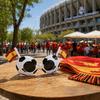 Soccer Fans Sunglasses, Football Events Stadium Sunglasses, Lightweight Football Frame, National Flag Sunglasses for Men Women Party Photo Props